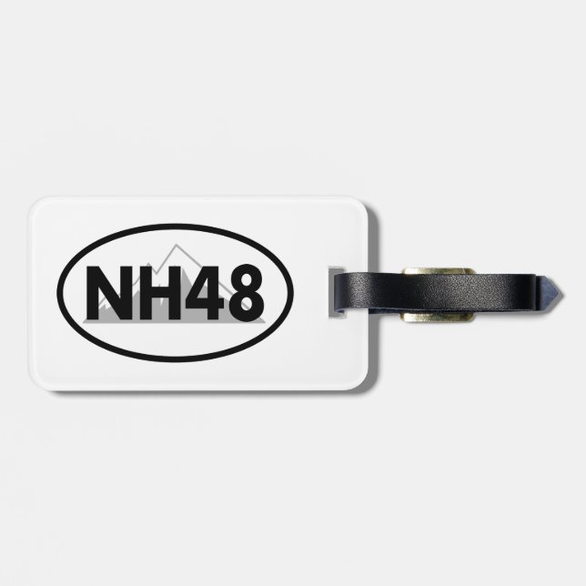 New Hampshire 48 Oval Luggage Tag (Back Horizontal)