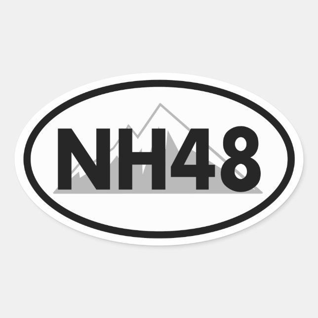 New Hampshire 48 Oval Sticker (Front)