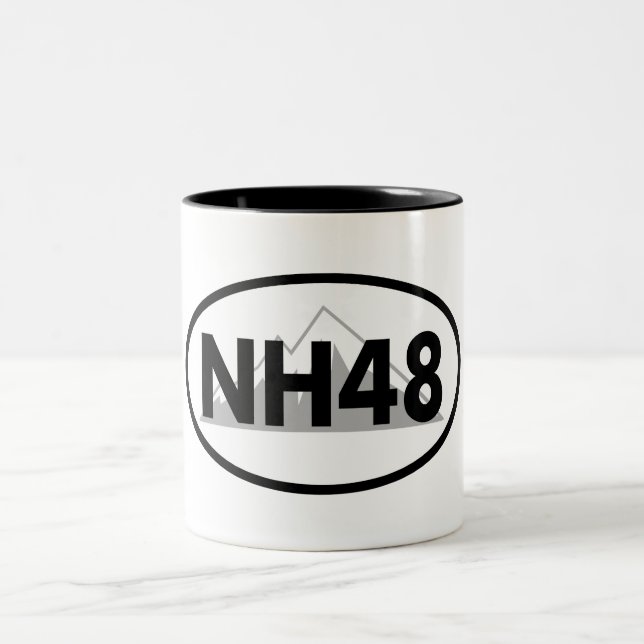 New Hampshire 48 Oval Two-Tone Coffee Mug (Center)