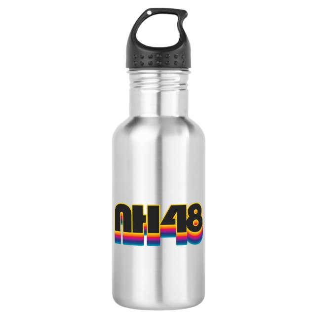 New Hampshire 48 Rainbow Stainless Steel Water Bottle (Front)