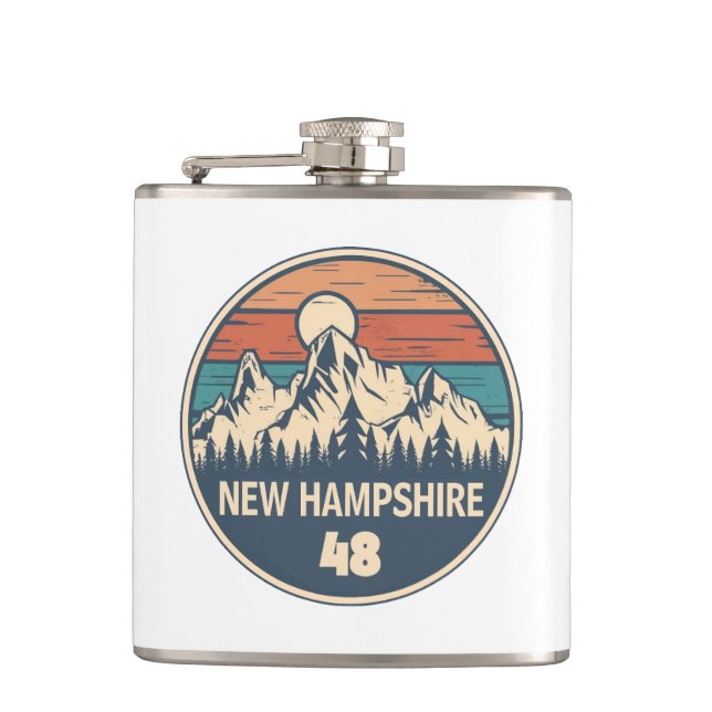 New Hampshire 48 Sunset Flask (Front)
