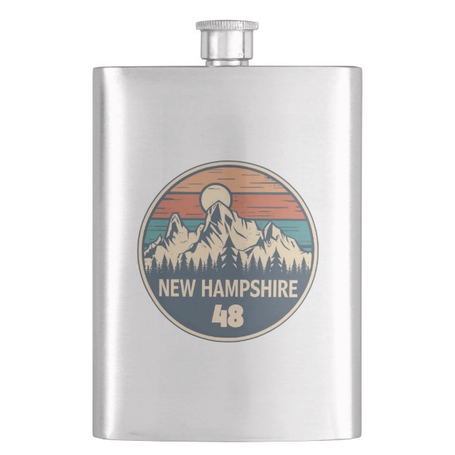 New Hampshire 48 Sunset Flask (Front)