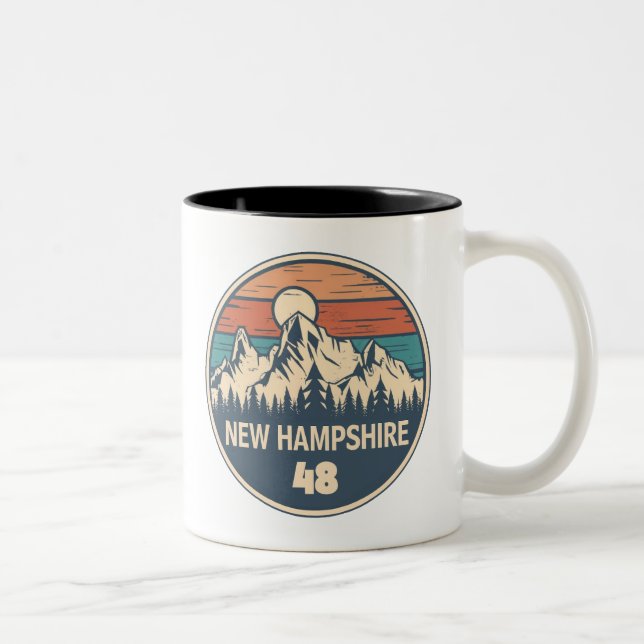 New Hampshire 48 Sunset Two-Tone Coffee Mug (Right)