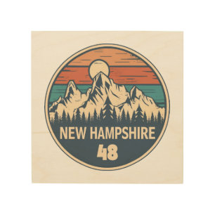 New Hampshire 48 Sunset Wood Wall Art