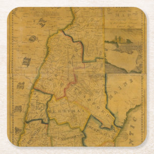 New Hampshire 4 Square Paper Coaster
