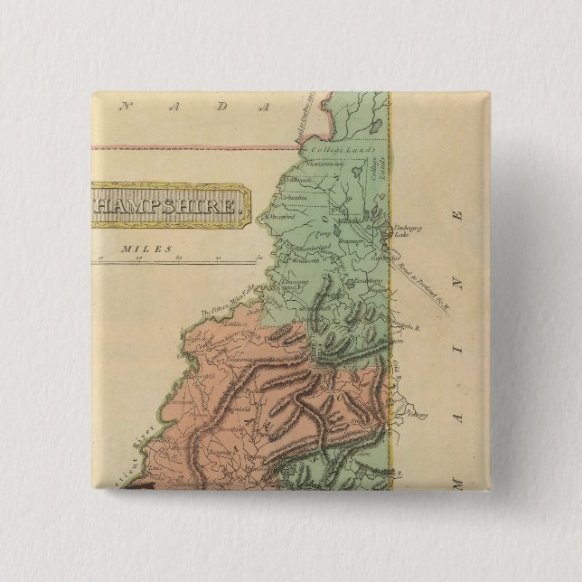 New Hampshire 8 Pinback Button (Front)