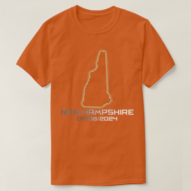 New Hampshire America Astronomy otal Solar Eclipse T-Shirt (Design Front)