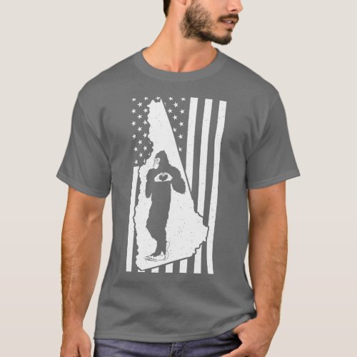 New Hampshire American Flag T_Shirt