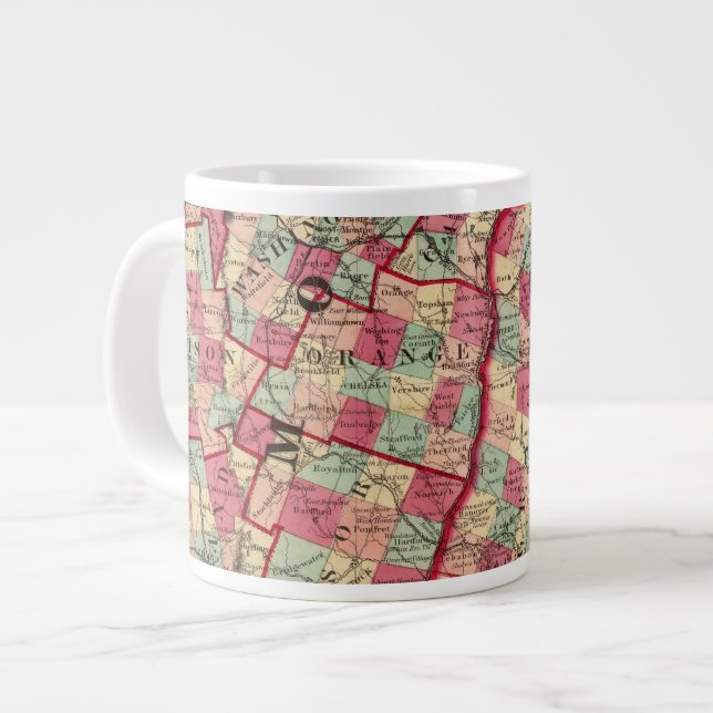 New Hampshire and Vermont 2 Large Coffee Mug (Front Left)