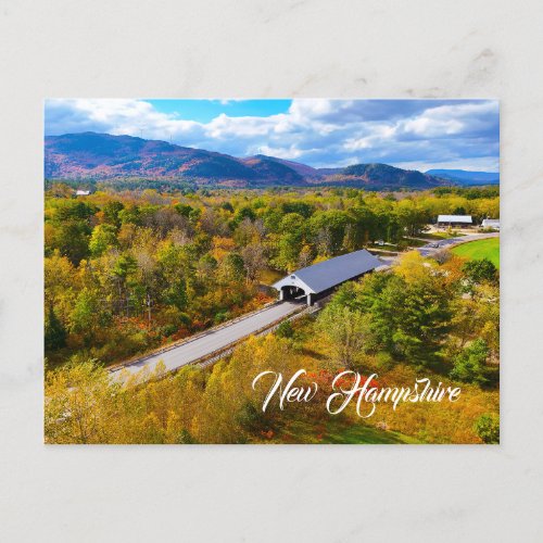 New Hampshire autumn bridge Postcard