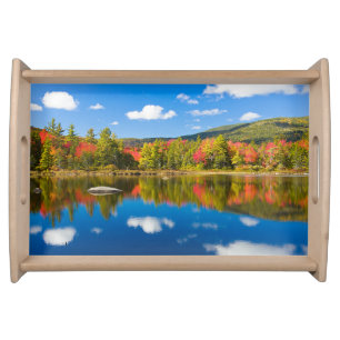 New Hampshire autumn landscape Serving Tray