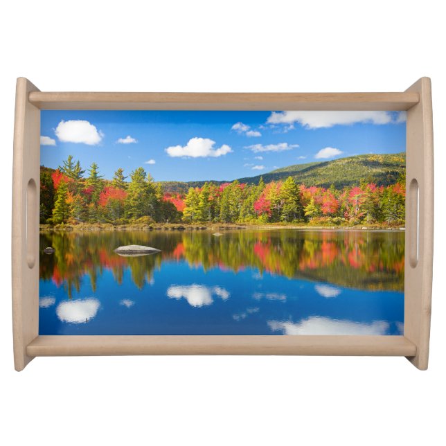 New Hampshire autumn landscape Serving Tray (Front)