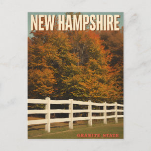 New Hampshire Autumn Scenery Postcard