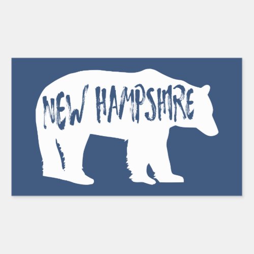 New Hampshire Bear Rectangular Sticker