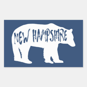 New Hampshire Bear Rectangular Sticker
