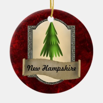 New Hampshire Christmas Ornament by christmas_tshirts at Zazzle