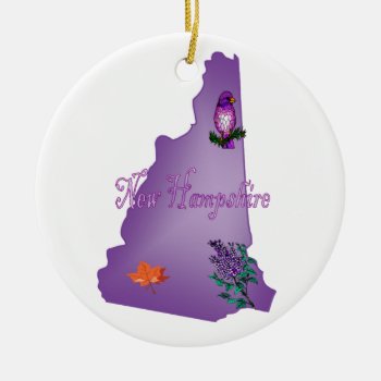 New Hampshire Christmas Tree Ornament by slowtownemarketplace at Zazzle