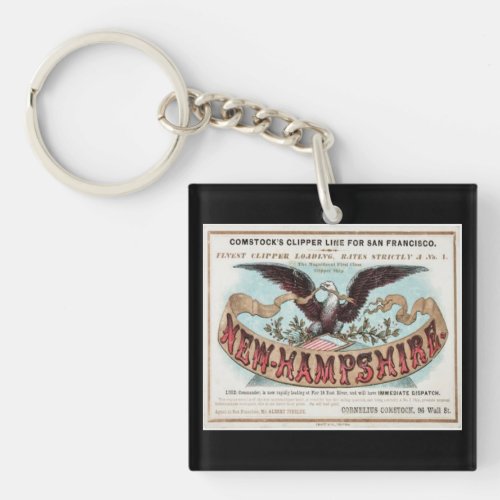 New Hampshire Clipper Sailing  Keychain