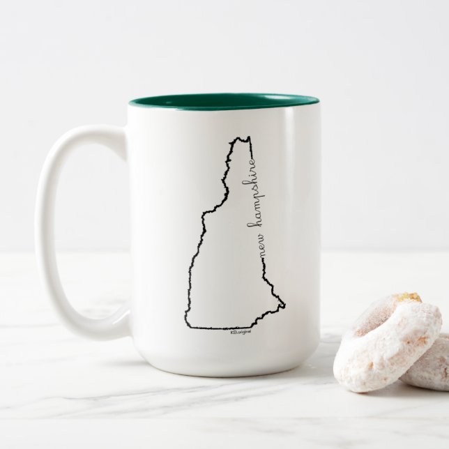 New Hampshire coffee mug (With Donut)