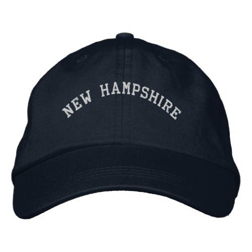 New Hampshire Embroidered Cap Navy Blue