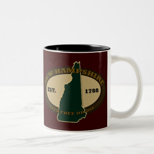 New Hampshire Est 1788 Two_Tone Coffee Mug