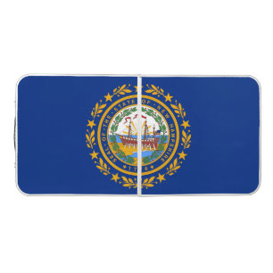 New Hampshire Flag Beer Pong Table