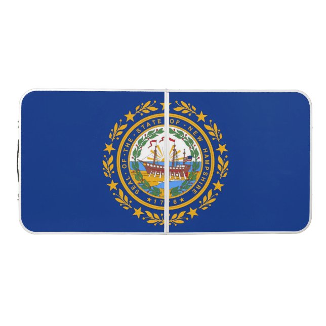 New Hampshire Flag Beer Pong Table (Top)