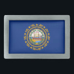 New Hampshire Flag Belt Buckle<br><div class="desc">New Hampshire Flag</div>