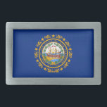 New Hampshire Flag Belt Buckle<br><div class="desc">New Hampshire Flag</div>