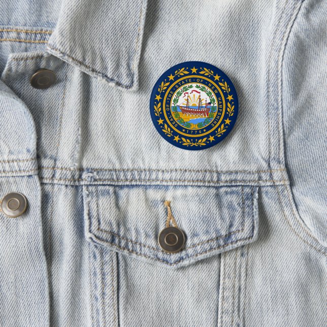 New Hampshire flag Button (In Situ)