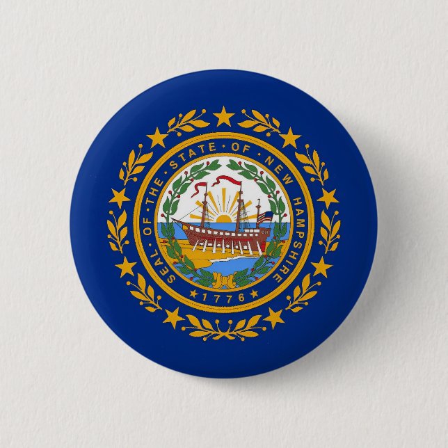 New Hampshire Flag Button (Front)