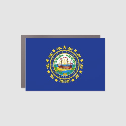 New Hampshire Flag Car Magnet