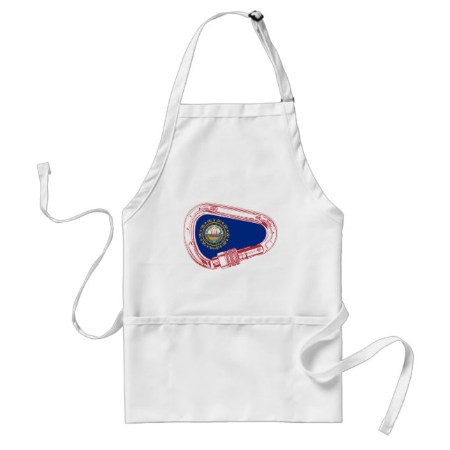New Hampshire Flag Climbing Carabiner Adult Apron (Front)