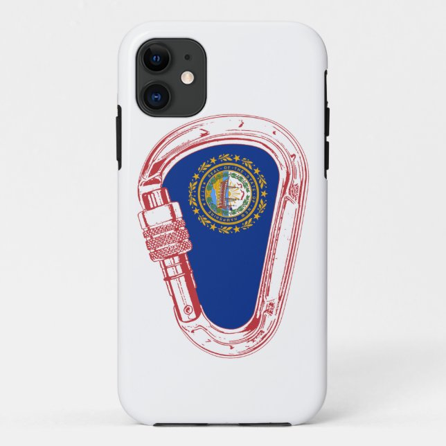 New Hampshire Flag Climbing Carabiner Case-Mate iPhone Case (Back)