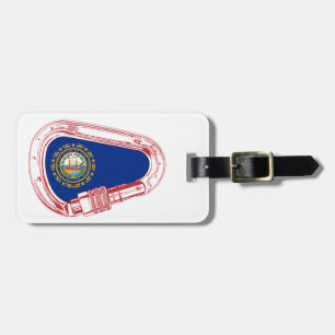 New Hampshire Flag Climbing Carabiner Luggage Tag