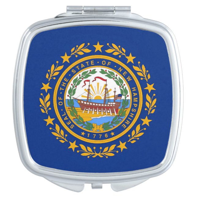 New Hampshire Flag Compact Mirror (Front)