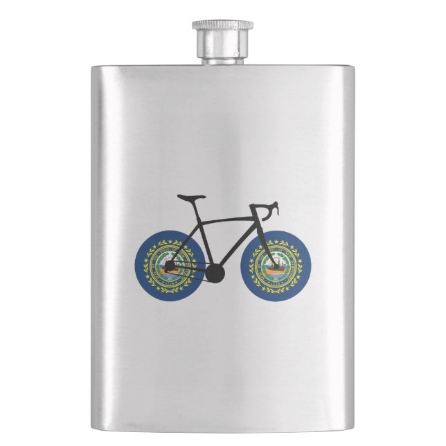 New Hampshire Flag Cycling Flask (Front)