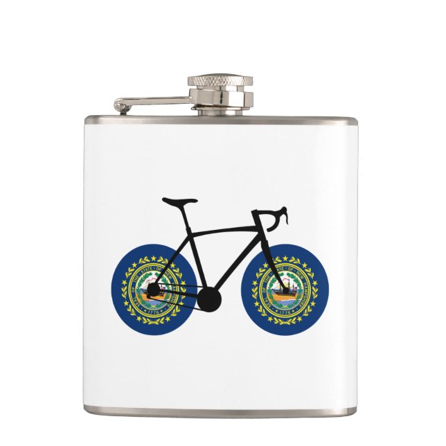 New Hampshire Flag Cycling Flask (Front)