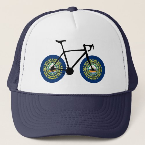 New Hampshire Flag Cycling Trucker Hat