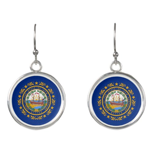 New Hampshire Flag Earrings