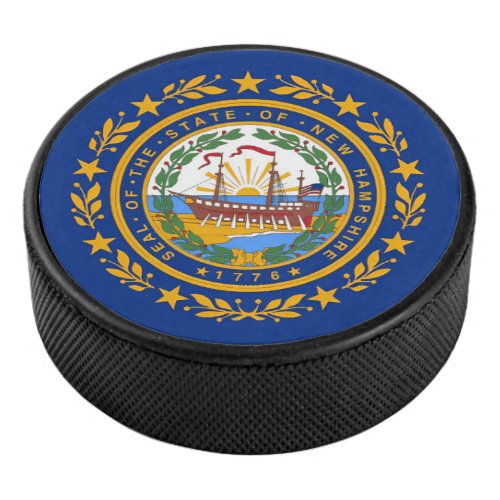 New Hampshire Flag Hockey Puck