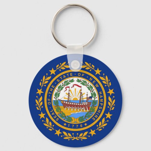 New Hampshire Flag Keychain