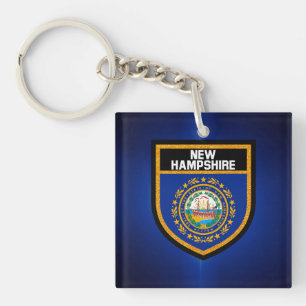 New Hampshire Flag Keychain