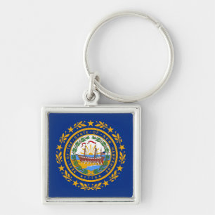 New Hampshire Flag Keychain