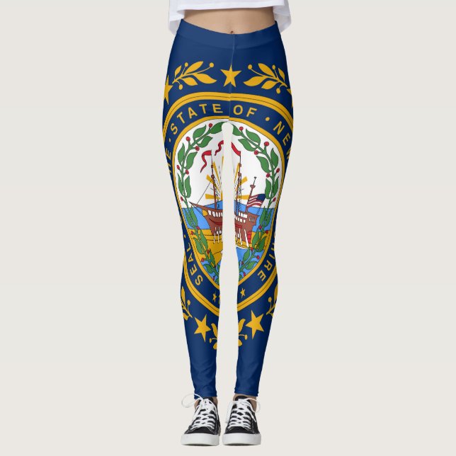 New Hampshire flag Leggings (Front)