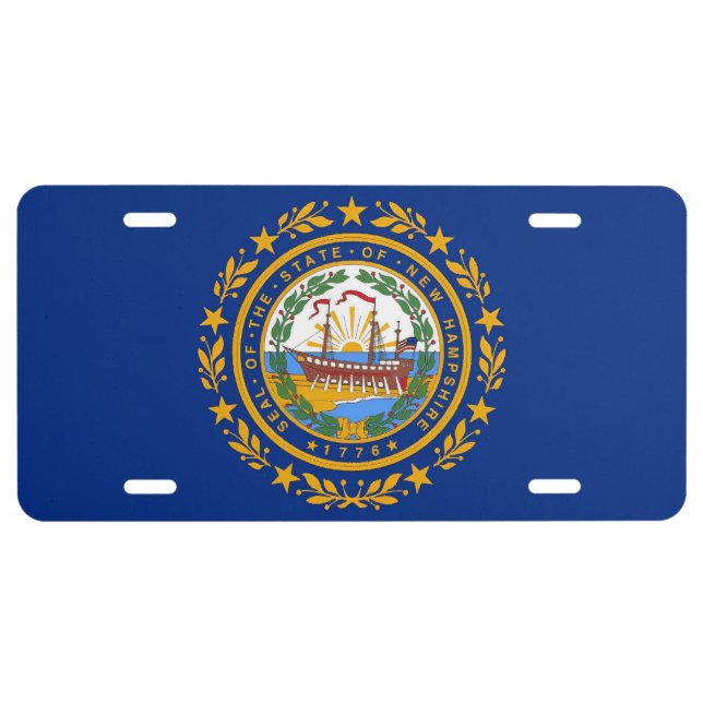 New Hampshire Flag License Plate (Front)