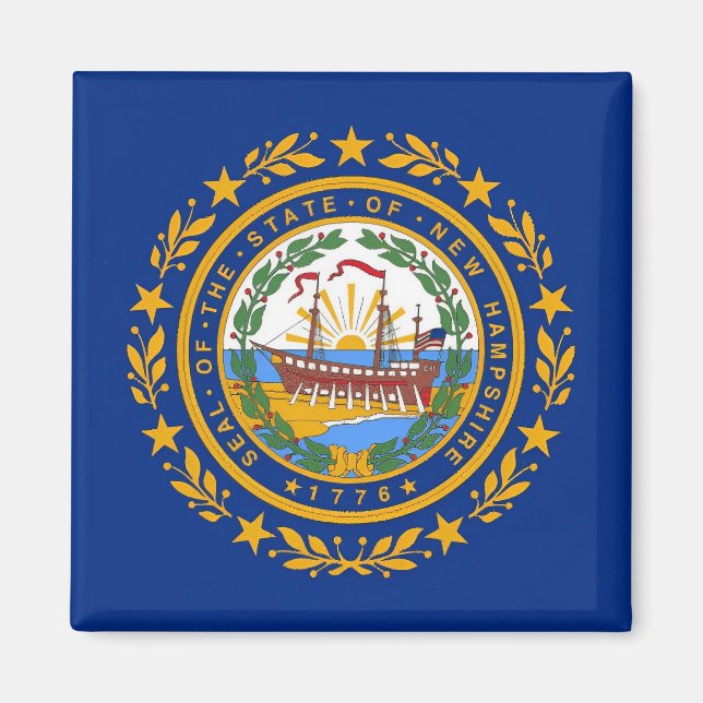 New Hampshire Flag Magnet (Front)