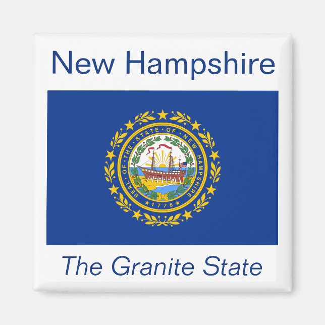 New Hampshire Flag Magnet (Front)