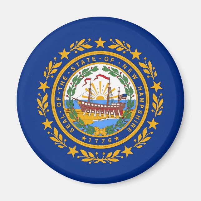New Hampshire Flag Magnet (Front)