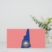New Hampshire Flag Map (Standing Front)